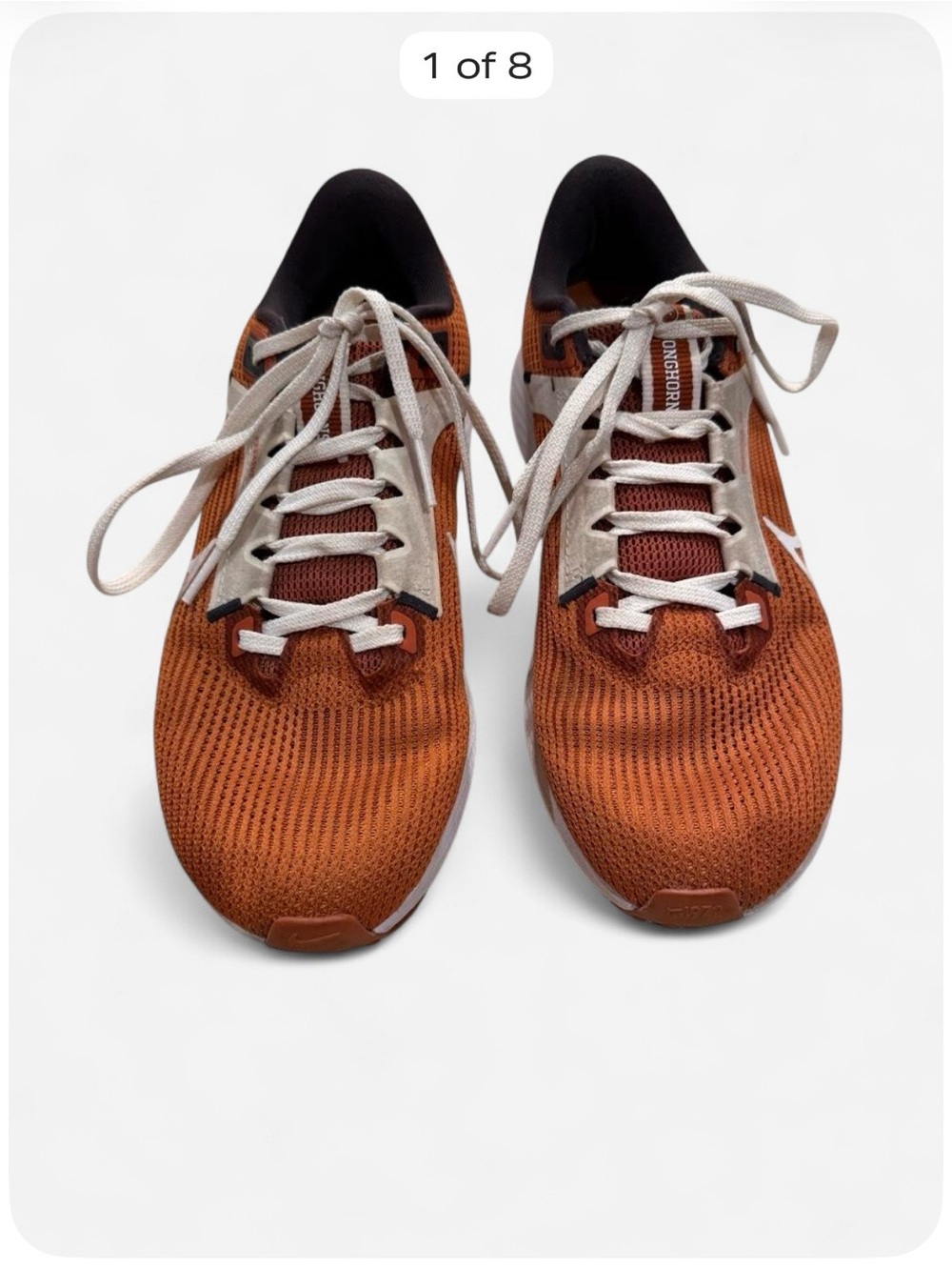 Nike Air Zoom Pegasus 40 Texas Longhorns Running Shoes Burnt Orange US 6.5